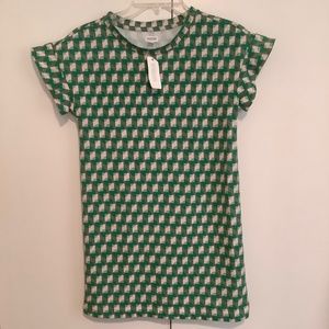 Girls Green Patterned Dress Size M/7-8